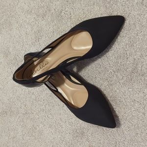 Women's Dress flat, black patent/fabric Size 9